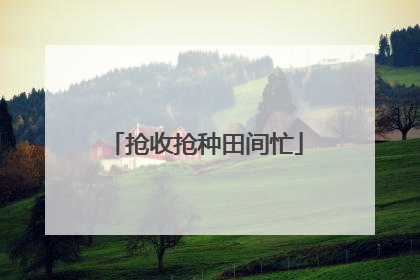 抢收抢种田间忙