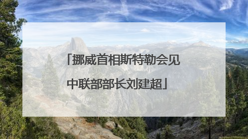 挪威首相斯特勒会见中联部部长刘建超