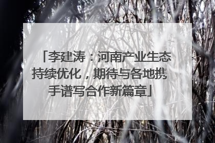 李建涛：河南产业生态持续优化，期待与各地携手谱写合作新篇章