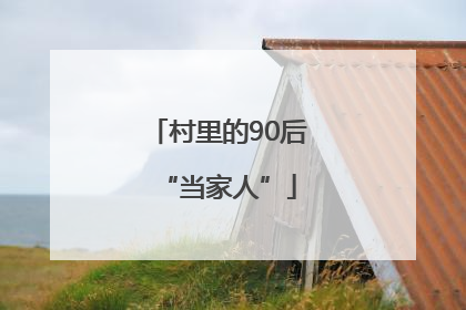 村里的90后“当家人”