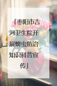 枣阳市吉河卫生院开展蜱虫防治知识科普宣传