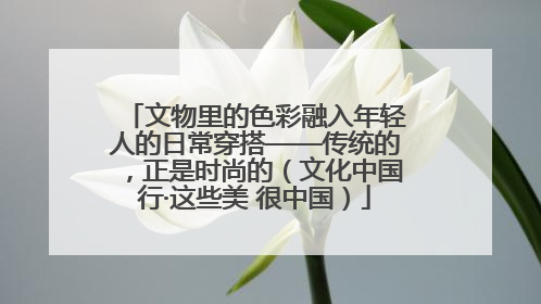 文物里的色彩融入年轻人的日常穿搭——传统的，正是时尚的（文化中国行·这些美 很中国）