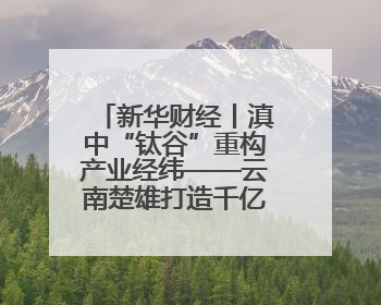 新华财经丨滇中“钛谷”重构产业经纬——云南楚雄打造千亿级钛产业集群的探索与实践
