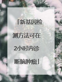 新基因检测方法可在2小时内诊断脑肿瘤