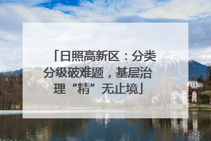 日照高新区：分类分级破难题，基层治理“精”无止境