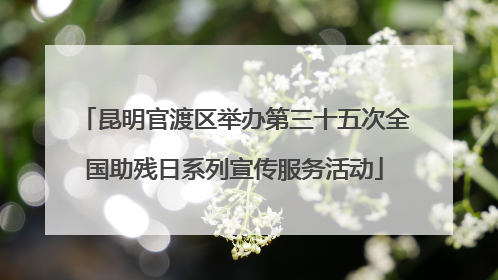 昆明官渡区举办第三十五次全国助残日系列宣传服务活动