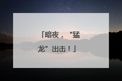 暗夜，“猛龙”出击！