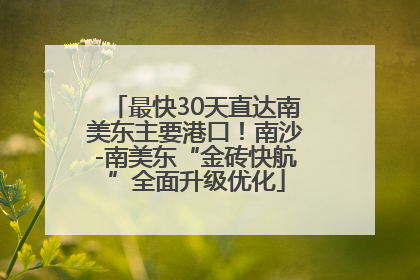 最快30天直达南美东主要港口！南沙-南美东“金砖快航”全面升级优化