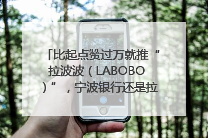 比起点赞过万就推“拉波波（LABOBO）”，宁波银行还是拉业绩吧｜财经辣评