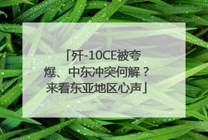 歼-10CE被夸爆、中东冲突何解？来看东亚地区心声