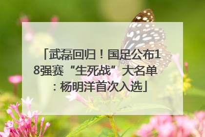武磊回归！国足公布18强赛“生死战”大名单：杨明洋首次入选