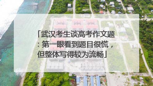 武汉考生谈高考作文题：第一眼看到题目很慌，但整体写得较为流畅