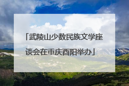 武陵山少数民族文学座谈会在重庆酉阳举办