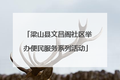 梁山县文昌阁社区举办便民服务系列活动