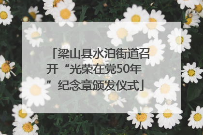 梁山县水泊街道召开“光荣在党50年”纪念章颁发仪式