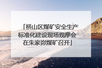 横山区煤矿安全生产标准化建设现场观摩会在朱家峁煤矿召开