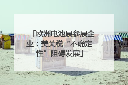 欧洲电池展参展企业：美关税“不确定性”阻碍发展