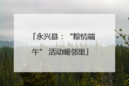 永兴县：“粽情端午” 活动暖邻里