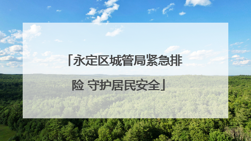 永定区城管局紧急排险 守护居民安全