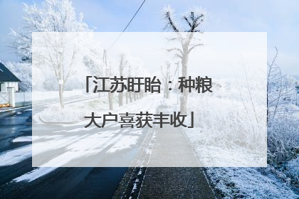 江苏盱眙：种粮大户喜获丰收