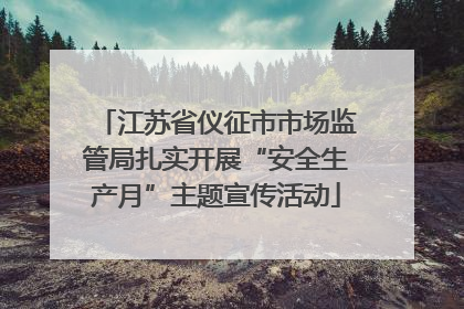 江苏省仪征市市场监管局扎实开展“安全生产月”主题宣传活动