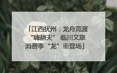 江西抚州：龙舟竞渡“嗨翻天” 临川文旅消费季“龙”重登场