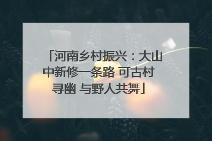 河南乡村振兴：大山中新修一条路 可古村寻幽 与野人共舞