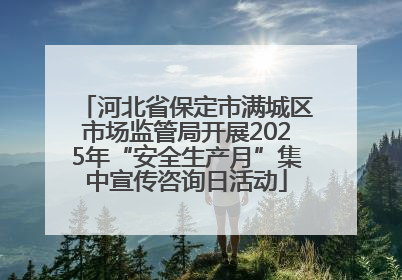 河北省保定市满城区市场监管局开展2025年“安全生产月”集中宣传咨询日活动