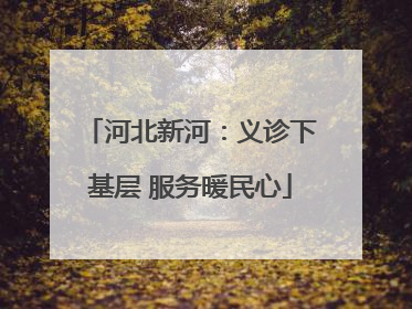 河北新河：义诊下基层 服务暖民心