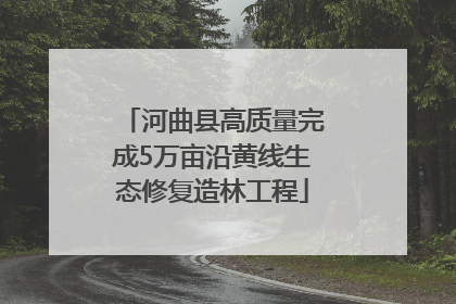 河曲县高质量完成5万亩沿黄线生态修复造林工程