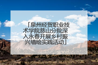 泉州经贸职业技术学院慈山分院深入永春开展乡村振兴墙绘实践活动