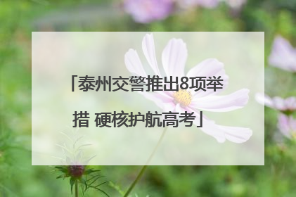 泰州交警推出8项举措 硬核护航高考