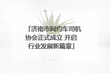 济南市网约车司机协会正式成立 开启行业发展新篇章
