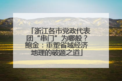 浙江各市党政代表团“串门”为哪般？鲍金：重塑省域经济地理的破题之道