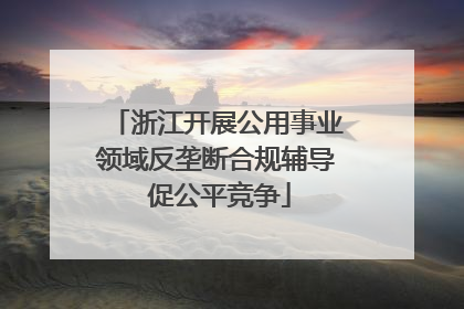 浙江开展公用事业领域反垄断合规辅导 促公平竞争