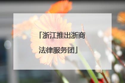 浙江推出浙商法律服务团