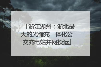 浙江湖州：浙北最大的光储充一体化公交充电站并网投运