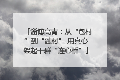淄博高青：从“包村”到“融村” 用真心架起干群“连心桥”