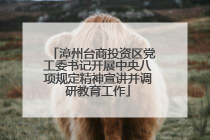 漳州台商投资区党工委书记开展中央八项规定精神宣讲并调研教育工作