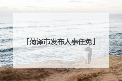 菏泽市发布人事任免