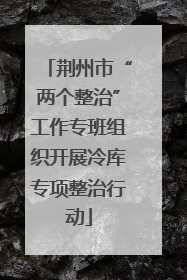荆州市“两个整治”工作专班组织开展冷库专项整治行动