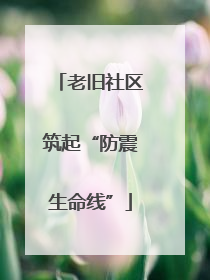 老旧社区筑起“防震生命线”