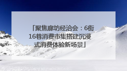 聚焦廊坊经洽会：6街16巷消费市集搭建沉浸式消费体验新场景