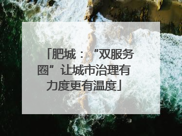 肥城：“双服务圈”让城市治理有力度更有温度