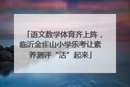 语文数学体育齐上阵，临沂金雀山小学乐考让素养测评“活”起来
