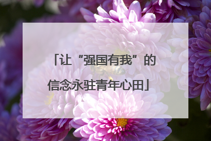 让“强国有我”的信念永驻青年心田