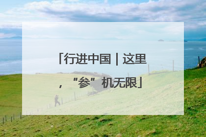 行进中国｜这里，“参”机无限