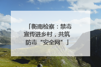 衡南检察：禁毒宣传进乡村，共筑防毒“安全网”