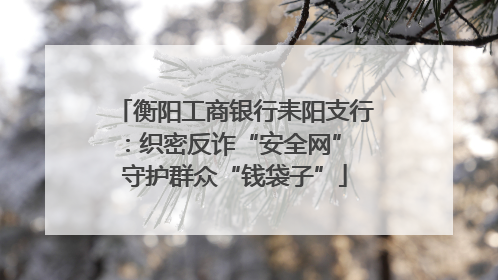 衡阳工商银行耒阳支行：织密反诈“安全网” 守护群众“钱袋子”