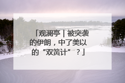 观澜亭｜被突袭的伊朗，中了美以的“双簧计”？
